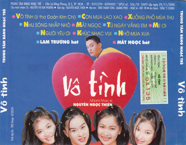Vô Tình - Lam Trường - Mắt Ngọc (Băng Nhạc Trẻ CD)