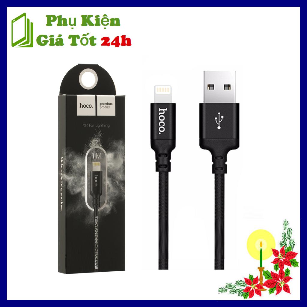 Cáp Hoco X14 dài 1M Sạc Cho iPhone iPad Chất Lượng Cao Bảo Hành 3 Tháng
