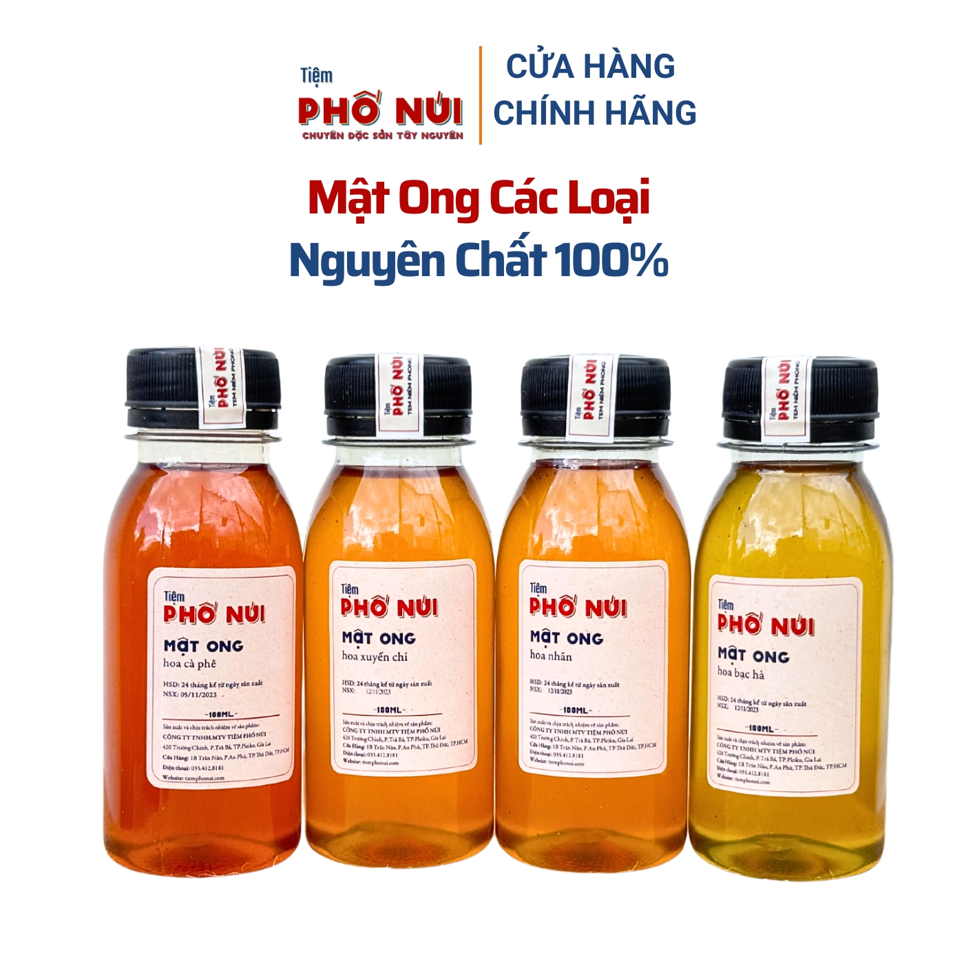 100ml Mật Ong Hoa Các Loại - Tiệm Phố Núi