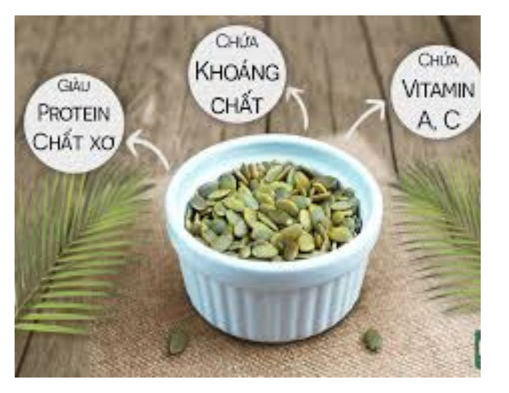 Pumpkin seed kernel green dried raw taste import ấn Độ 500gr