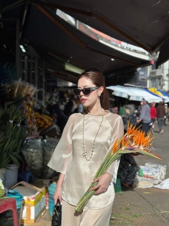 Set lam/Pháp phục đi chùa tơ voan cao cấp