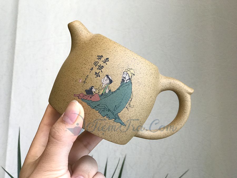 Ấm Tử Sa Tần Quyền Ông Cháu 330ml