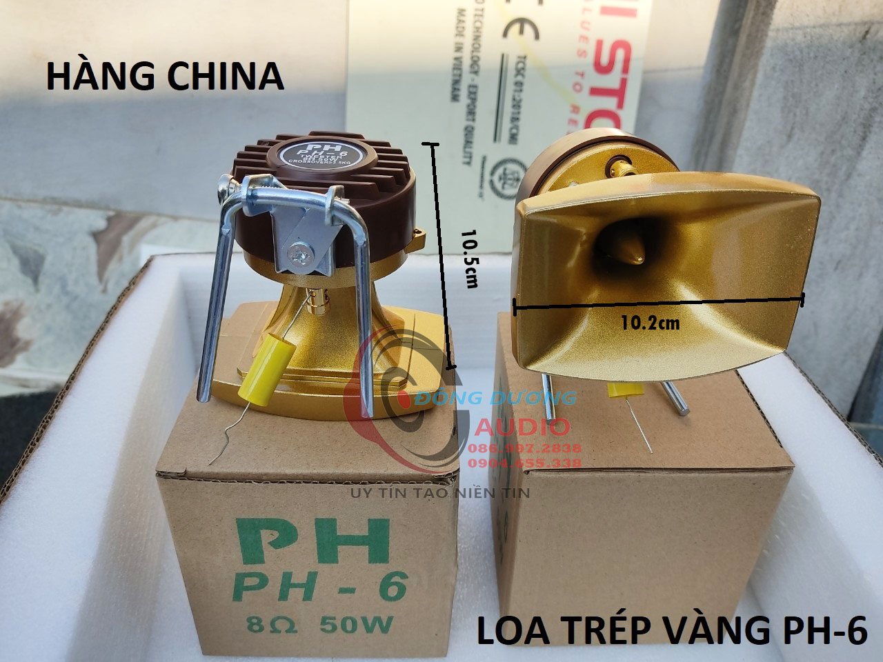 BỘ 2 LOA TREBLE  CAO CẤP PH6 - KÈM TỤ 1,5MF XỊN
