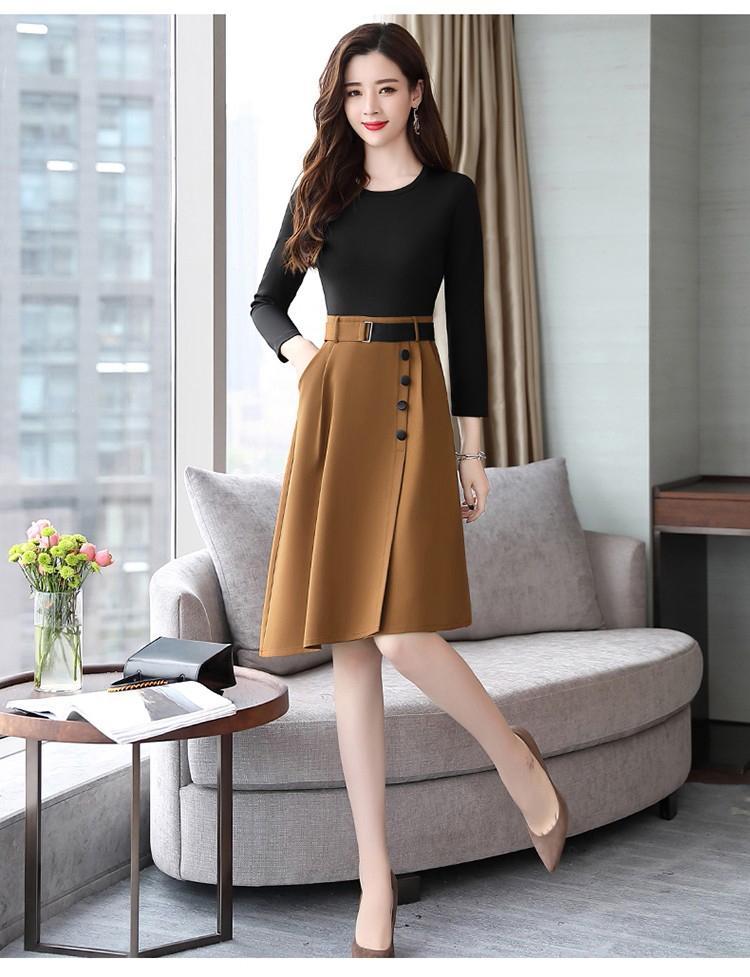 [HCM]CHÂN VÁY XẾP LY PHỐI NÚT SILA