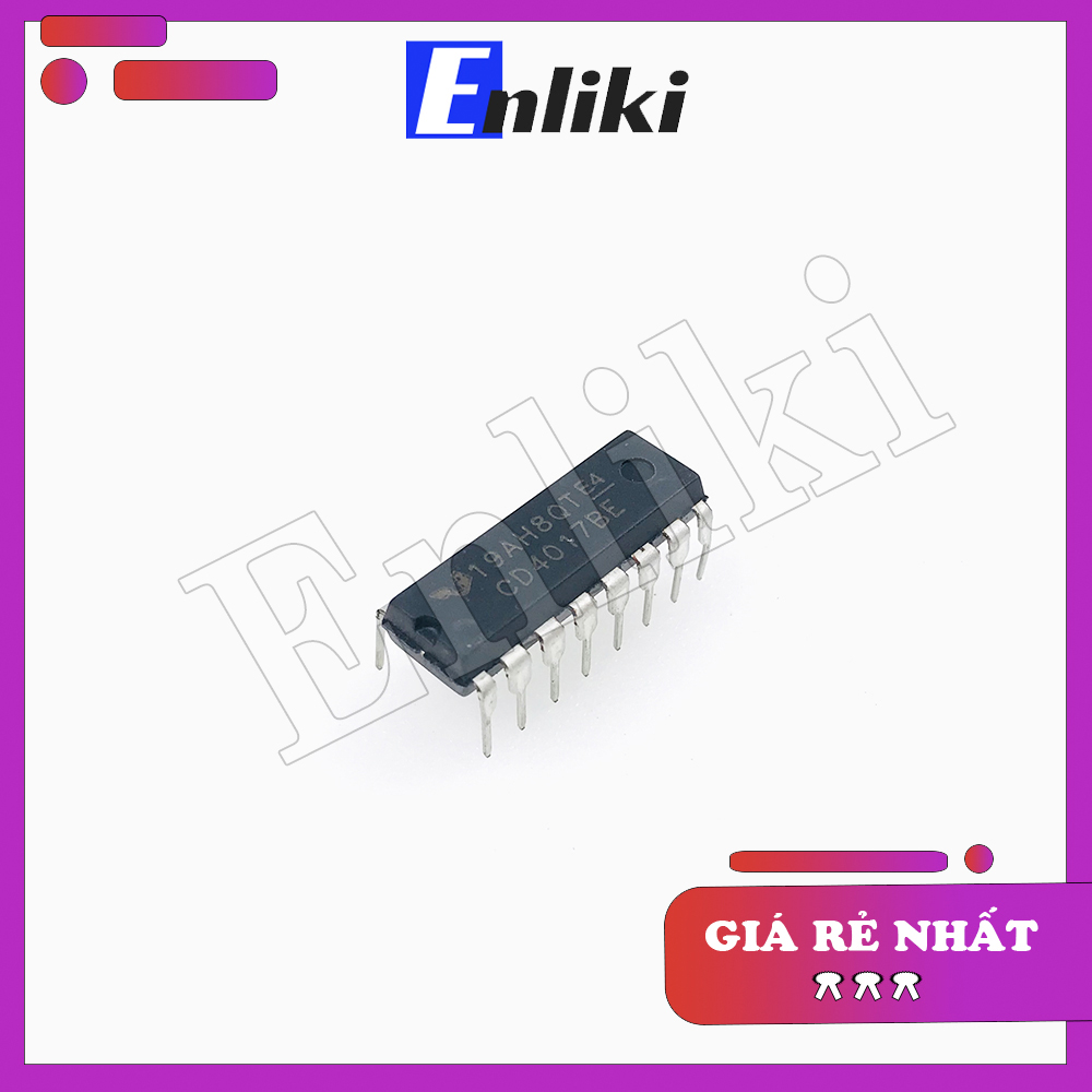 IC 4017 (D4017) 16 chân cắm DIP16