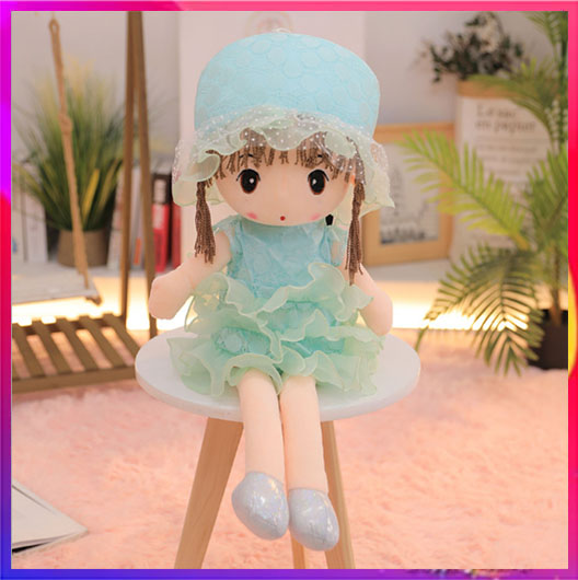 Búp bê cô dâu váy 3 tầng màu hồng