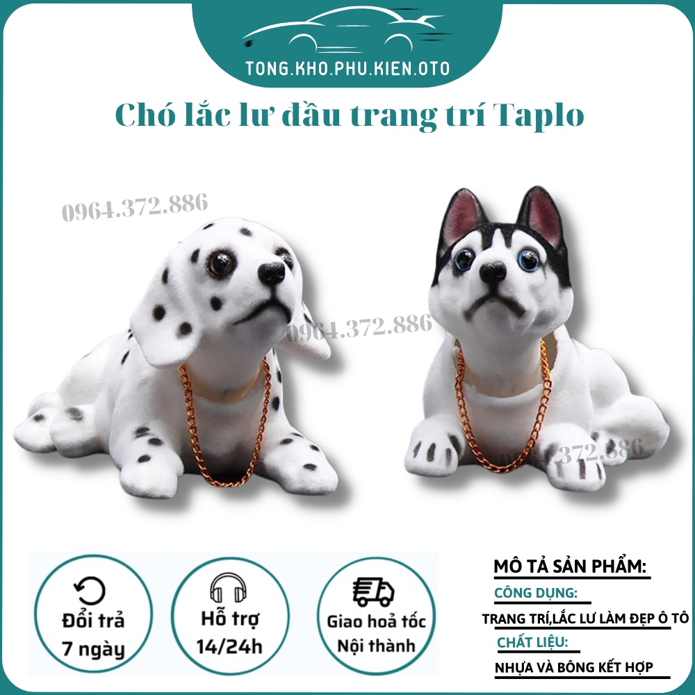 Chó đốm lắc lư đầu trang trí Taplo trên xe Ô tô, Chó trang trí xe hơi