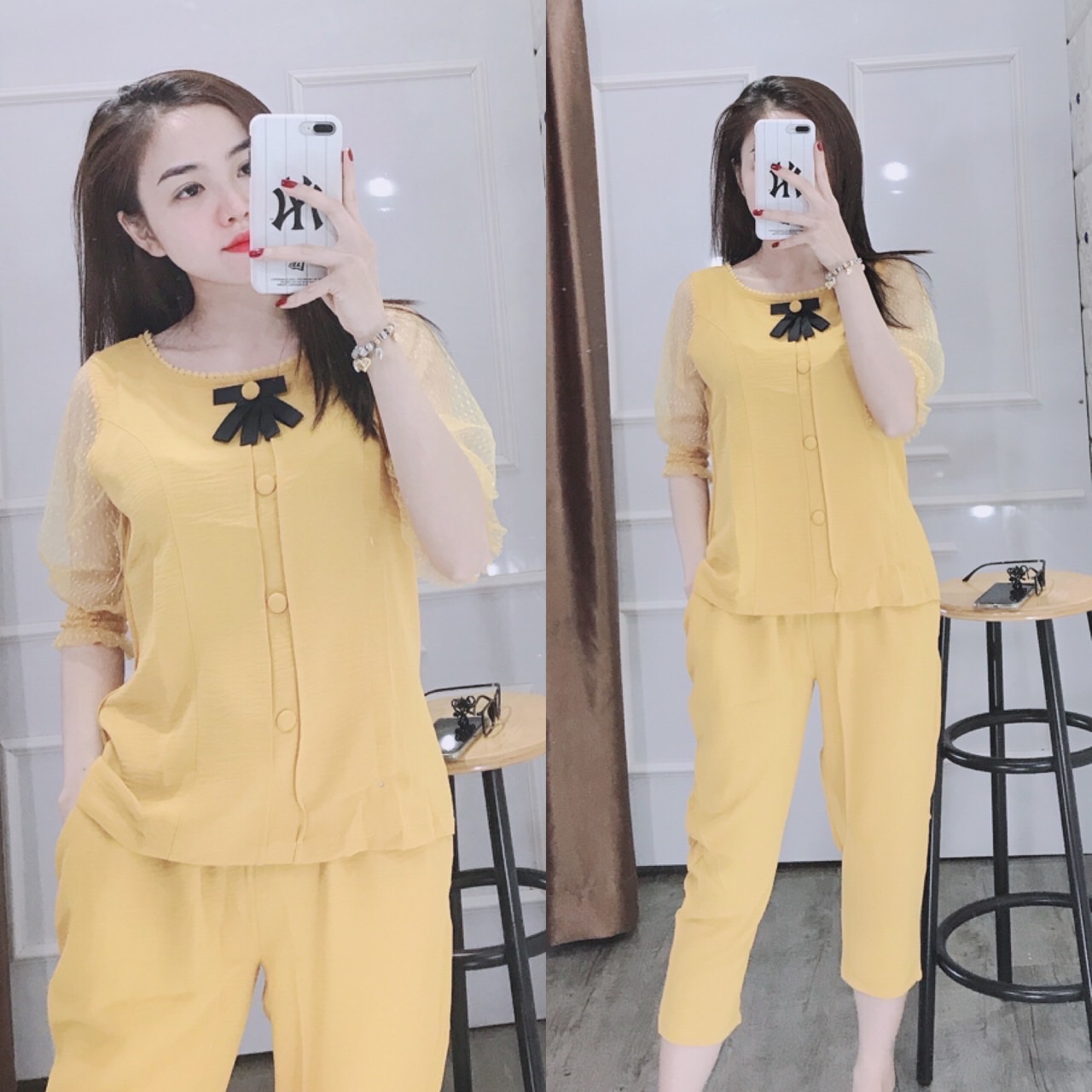 Set bộ nữ mặc nhà dễ thương