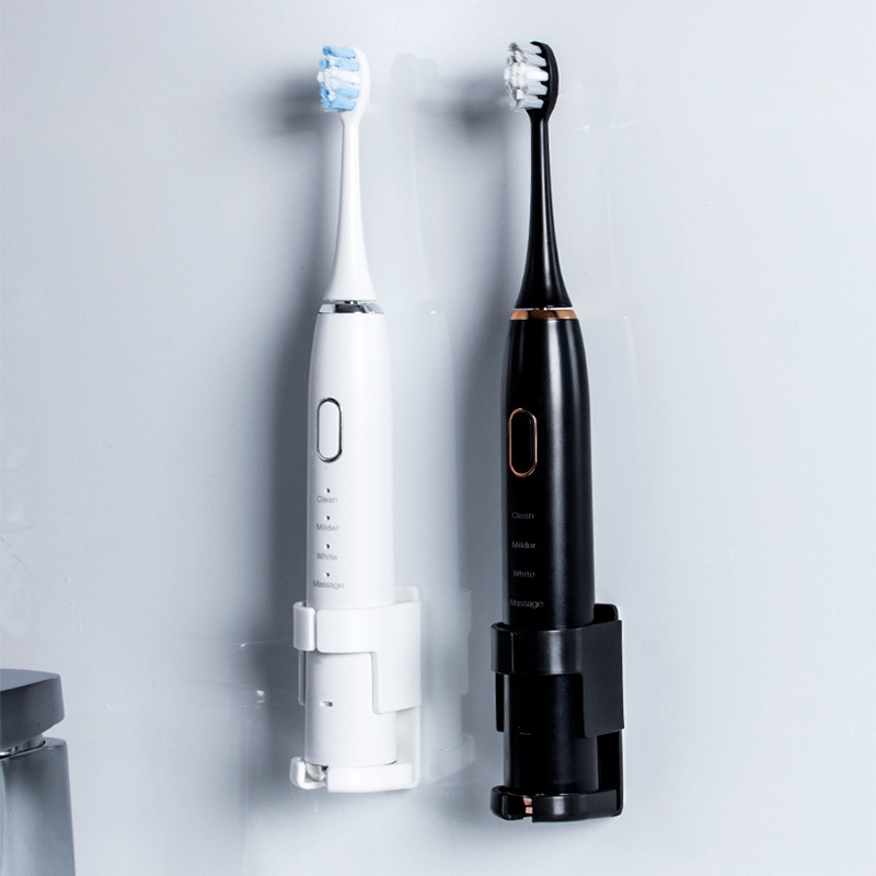 【CC】⊕∈○  Multi-Purpose Hooks Electric Toothbrush Holder Traceless Rack Wall-Mounted Bathroom Organizer Accessories