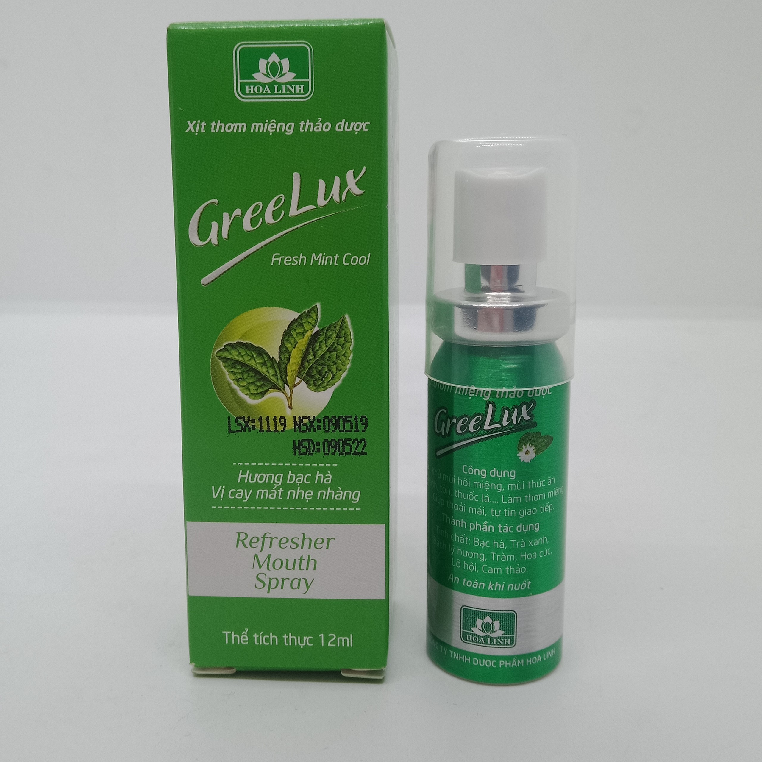 Xịt Thơm Miệng Thảo Dược Greelux