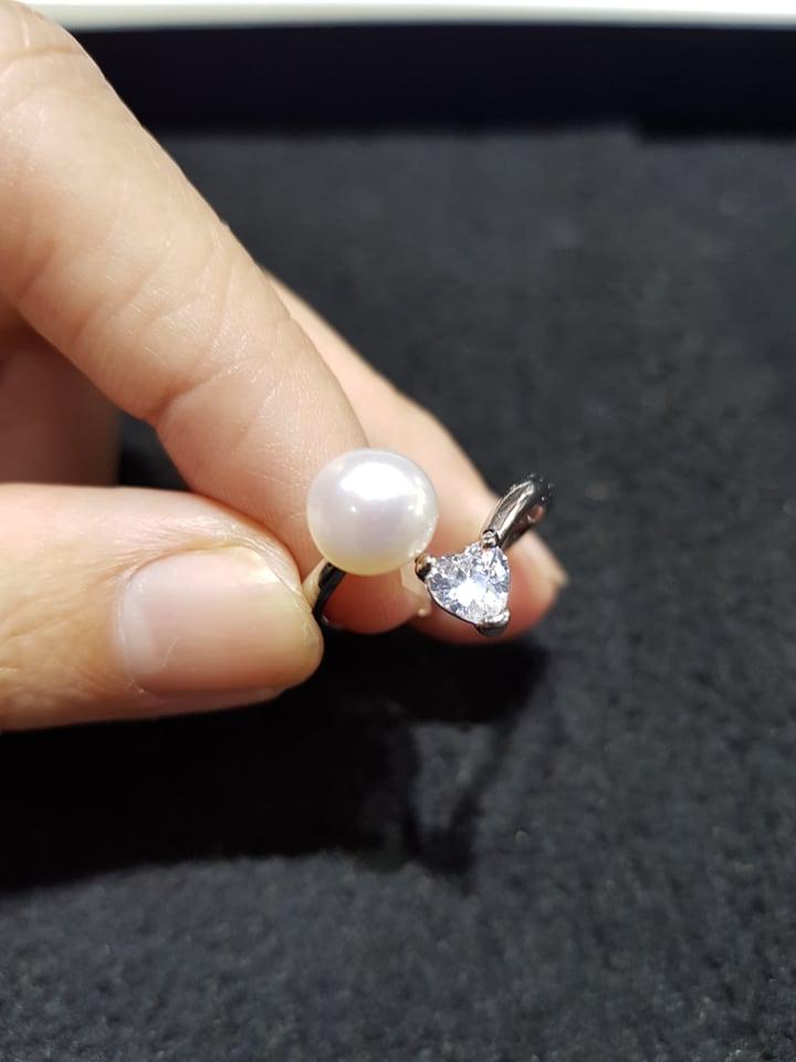 Nhẫn Bạc 925 Đính Ngọc Trai