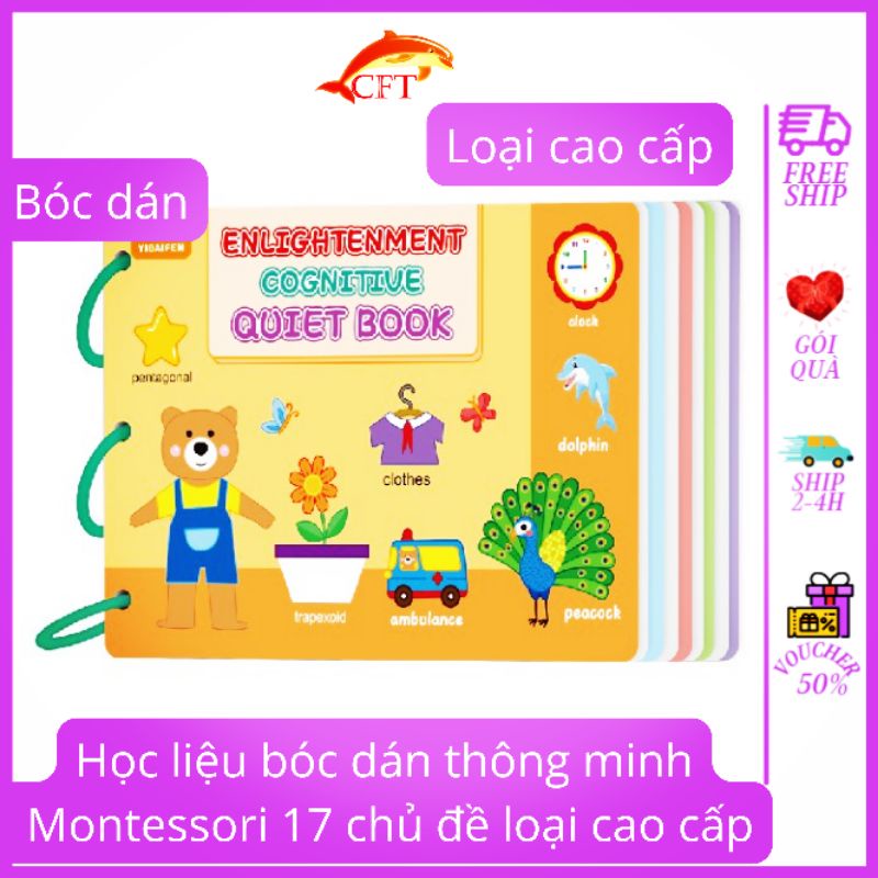 Học liệu bóc dán thông minh Montessori 17 chủ đề