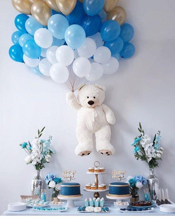 Set 100 vỏ bong bóng màu xanh cổ vịt và đỏ