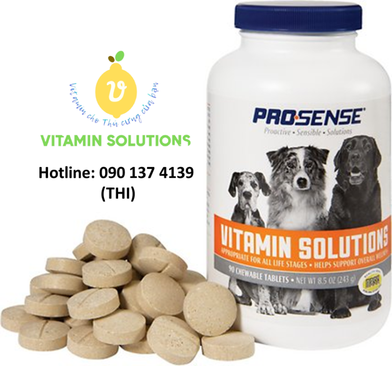 1 hộp - Nhập Khẩu USA - Prosense Multi Vitamin cho chó ở mọi lứa tuổi -  Tăng cường sức khỏe tổng thể - 90 viên/hộp