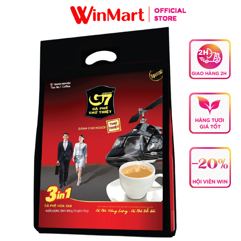 [Siêu thị WinMart] - Cà phê hòa tan 3in1 G7 gói 800g