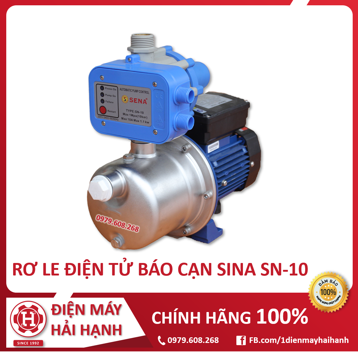 RƠ LE ĐIỆN TỬ BÁO CẠN SINA SN-10
