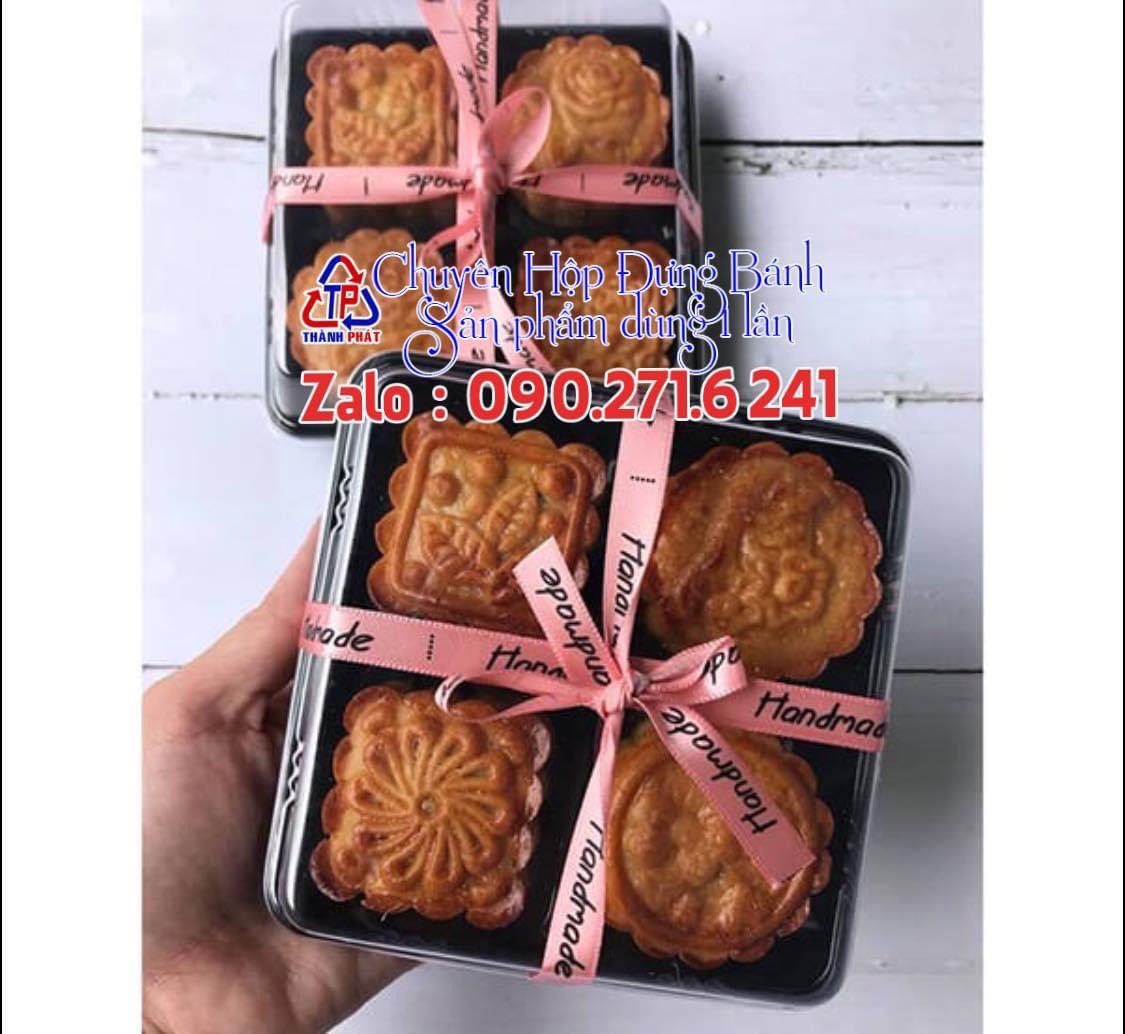 50c Hộp đựng 4 bánh trung thu 2023 50g -75g - Hộp FG134 đựng 4 bánh bao chỉ - Hộp đựng 4 bánh mochi FG134