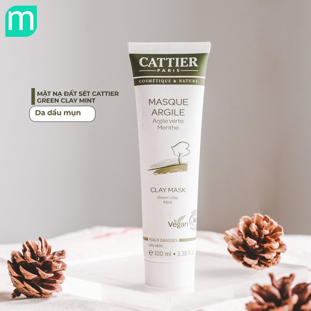 Mặt nạ đất sét xanh Cattier Green Clay Mask