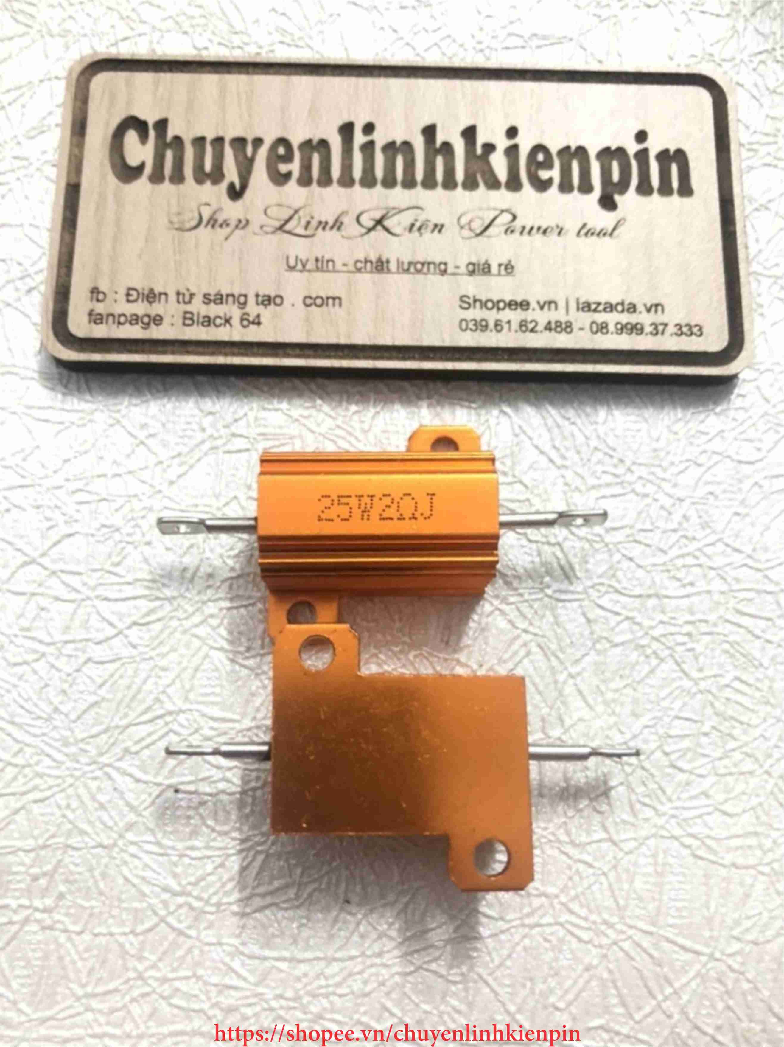 [HCM]Trở nhôm 2 đầu 25W dùng làm trở xả tải (BL64 113)