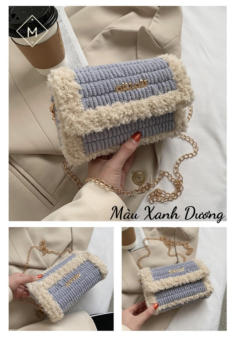 Túi xách len tự đan - Túi len handmade tự đan (Có video hướng dẫn + Có thể nhờ Shop đan)