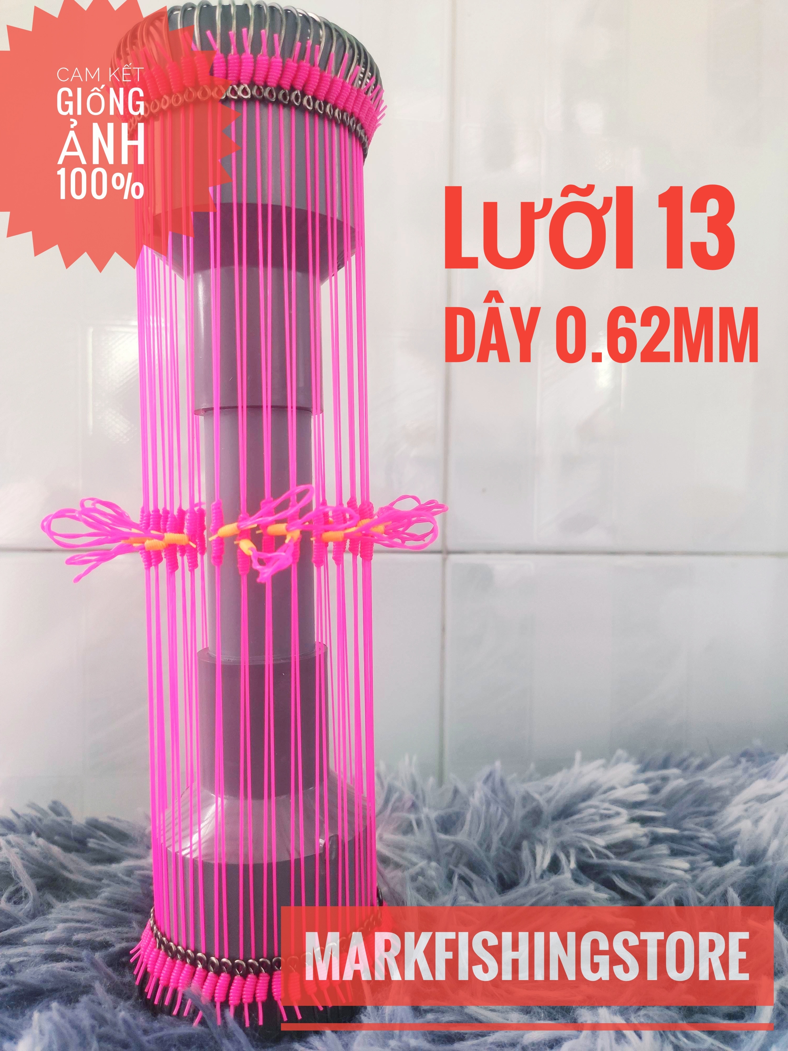 Ống x20 Chùm nho câu cá 4 lưỡi số 13