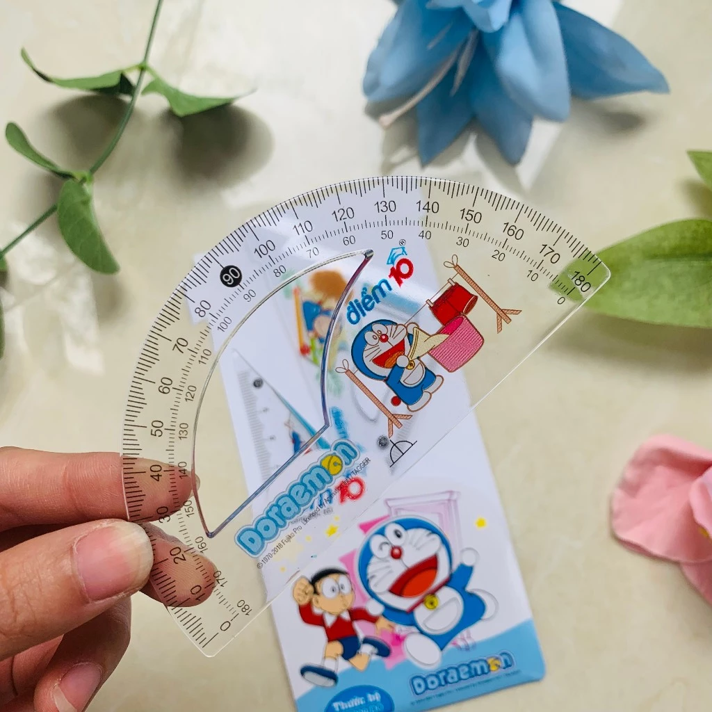 Thước Bộ Điểm 10, Bộ Thước 4 Món Hình Doraemon TP-SR09/DO Thiên Long