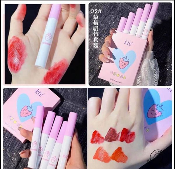 Sét 5 Cây Son Kem Lỳ Kte Siêu Mềm Mịn, Lên Màu Chuẩn