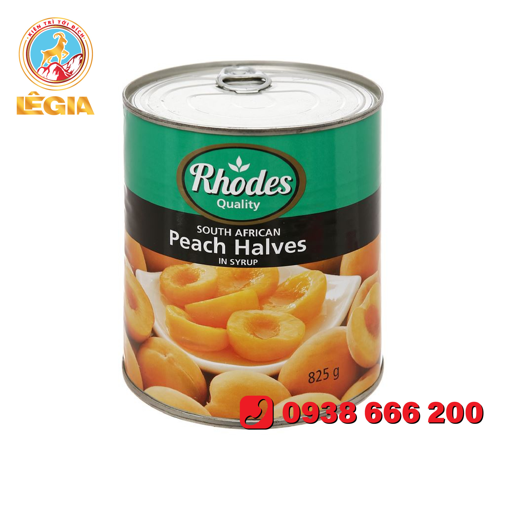 Đào ngâm rhodes 825g - nắp khui