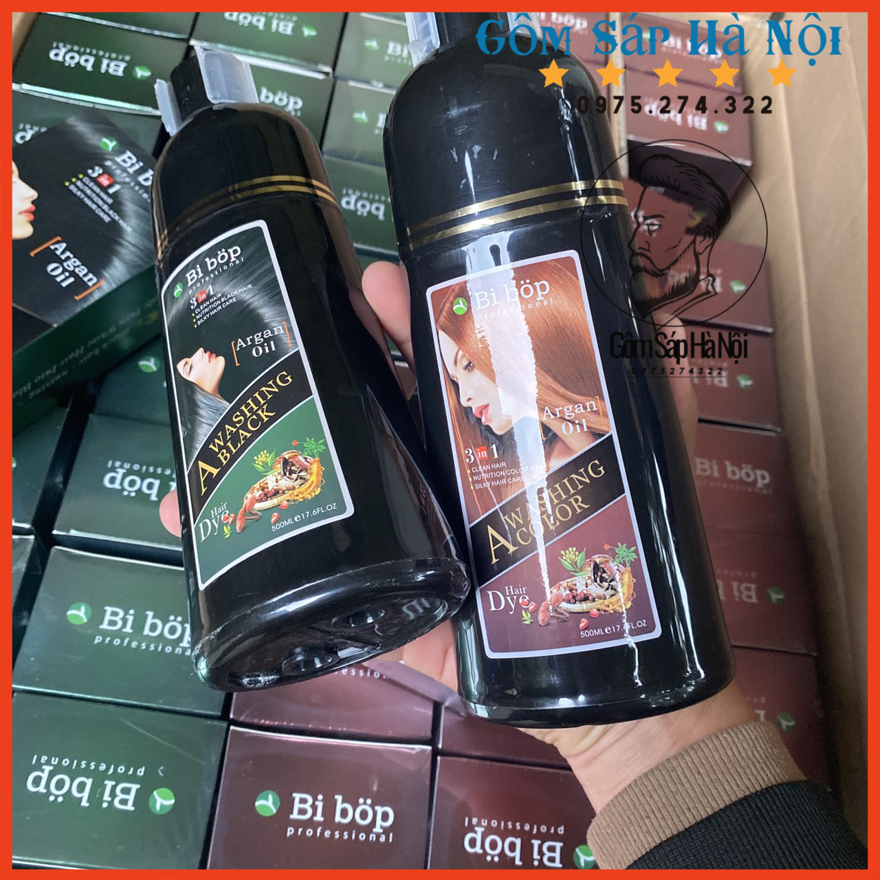 [ DẦU GỘI PHỦ BẠC ] Dầu Gội Thảo Dược Phủ Bạc Đen BoBip  Nhật Bản
