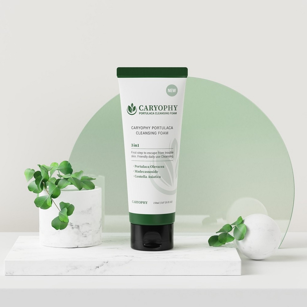 Sữa Rửa Mặt Ngăn Ngừa Mụn, Làm Mờ Thâm Caryophy Portulaca Cleansing Foam 150ml