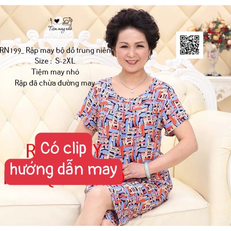 RN199_RẬP GIẤY May Bộ Đồ Trung Niên