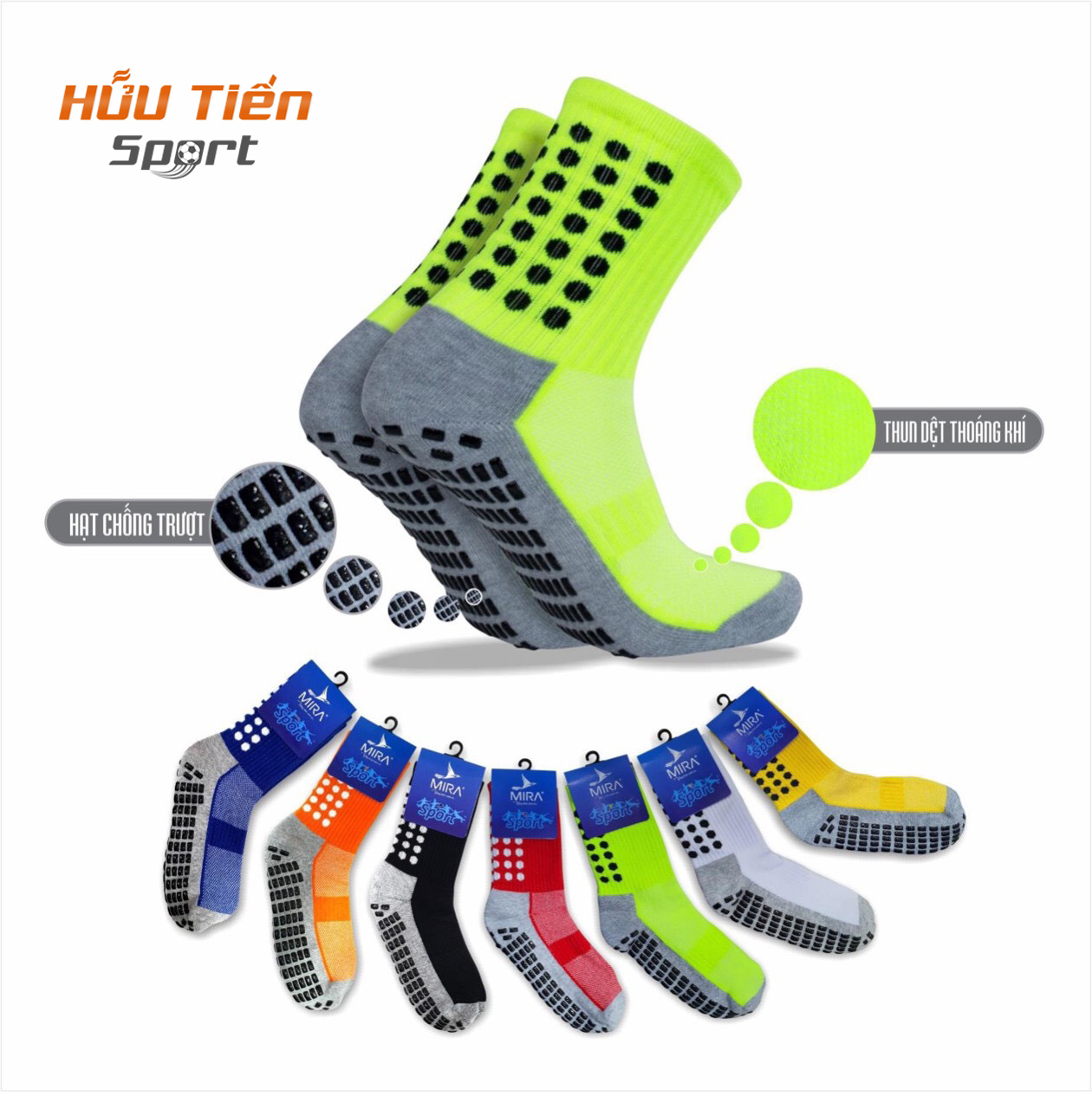 Vớ đá banh, tất bóng đá chống trơn chống trượt cổ lửng