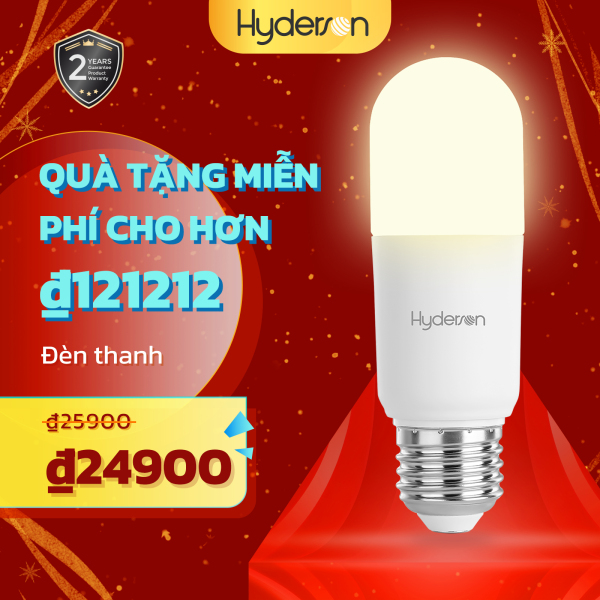 Hyderson Bóng đèn LED 7W 9W 10W Ánh sáng ấm 3000K E27 Bóng đèn LED 90% Tiết kiệm năng lượng Ánh sáng đèn led siêu sáng