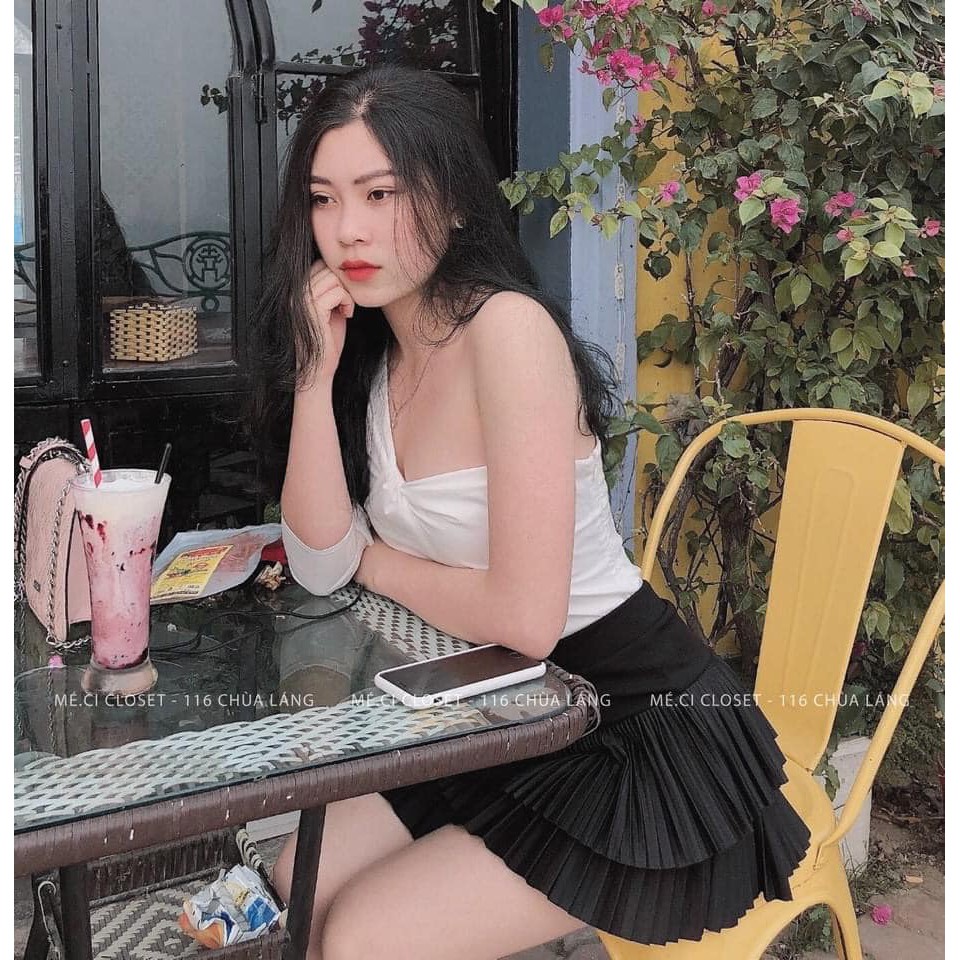 CHÂN VÁY XÒE 2 TẦNG DẬP LY HOT HIT