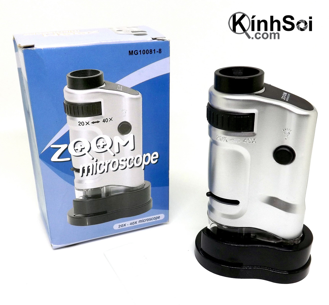 Kính hiển vi mini cầm tay 20x - 40x LED