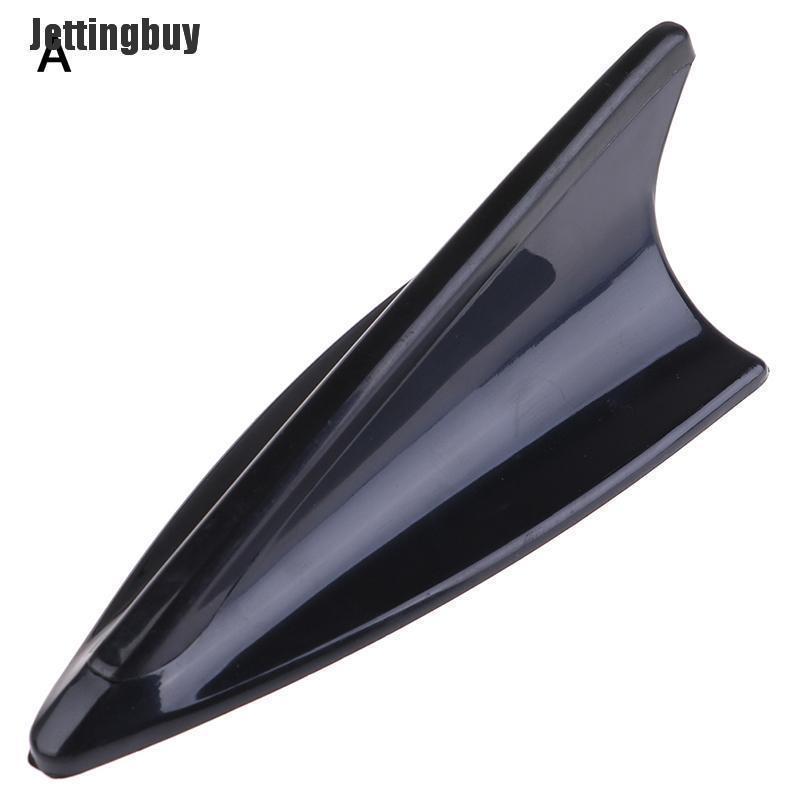 Jettingbuy 1Pc Car Shark Fin Universal Roof Antenna Radio FM/AM Anti-static Paste Aerial