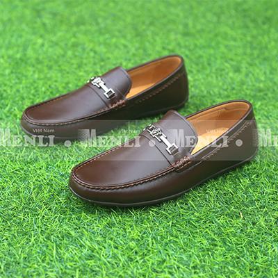 Giày Lười Da Thật Có Đai Kim Loại (GL87)