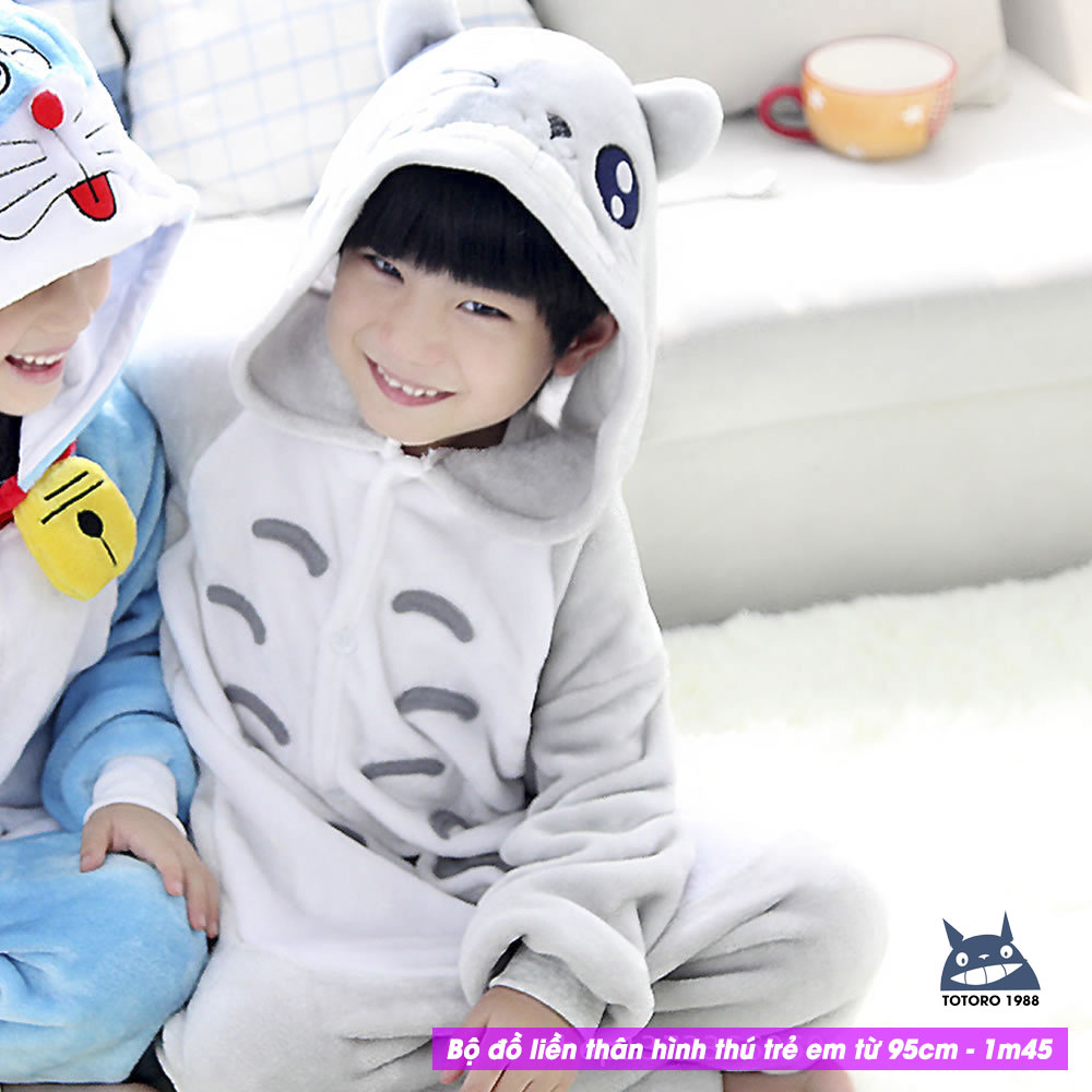 Bộ đồ liền thân hình thú Khủng Long Kỳ Lân Totoro Stitch cho người lớn trẻ em