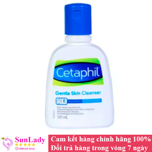 Sữa Rửa Mặt Cetaphil Gentle Skin Cleanser 125ml Cân bằng pH Dịu nhẹ cho da Không gây kích ứng - Sửa rửa mặt ngừa mụn Centaphil chính hãng