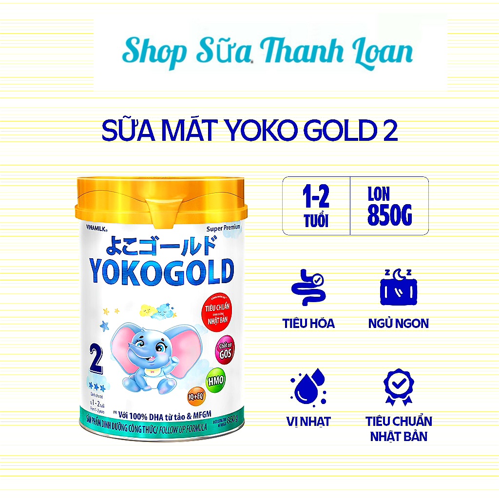 (Expiration Date April 2028) Vinamilk Yokogold 2 Powdered Milk 850g.
