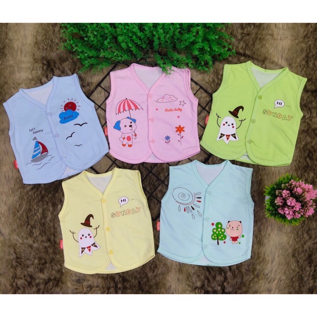 Áo gile coton 2 lớp cho bé minh đức
