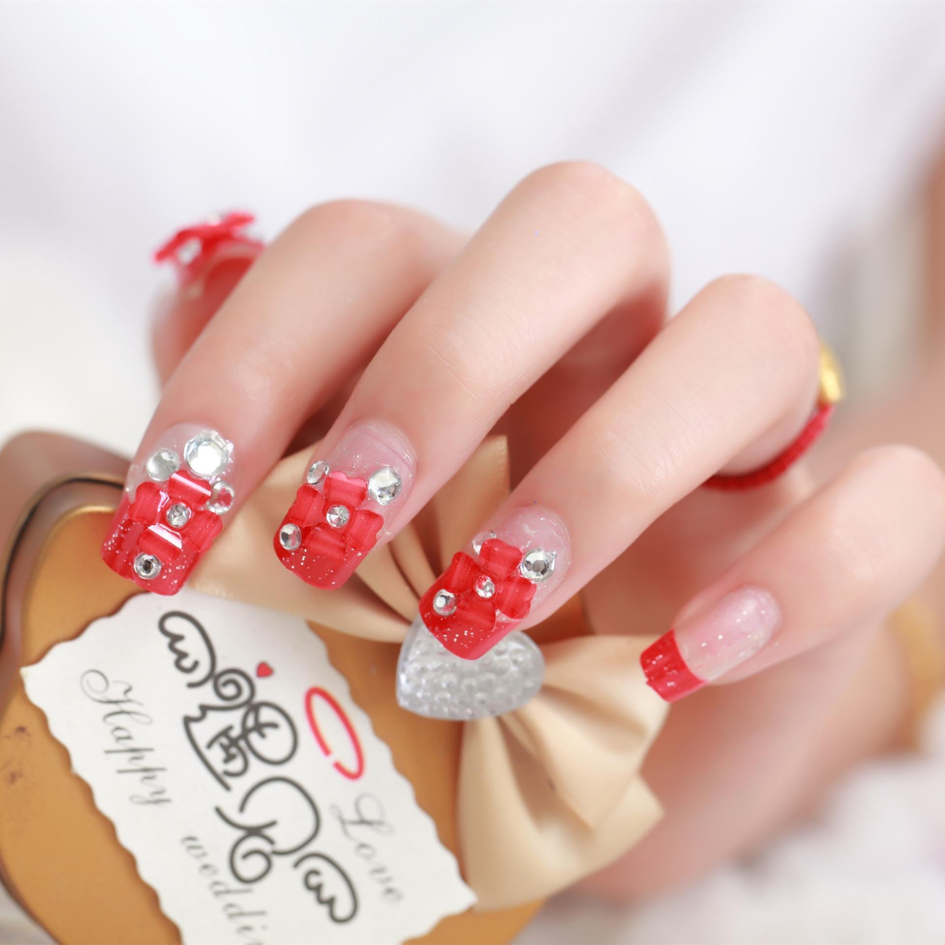Bộ 24 Móng tay giả , nail giả A71 ( kèm keo dán móng tay )