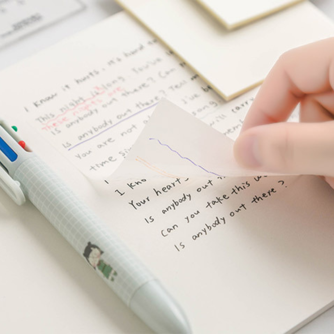 Tập 50 tờ giấy note trong suốt 2 kích thước