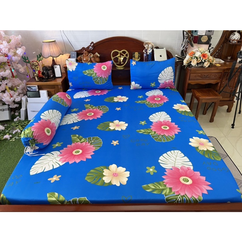 Free Ship Ga gối thun hàn quốc ( Nhận May theo yêu cầu) hoa Như Lan