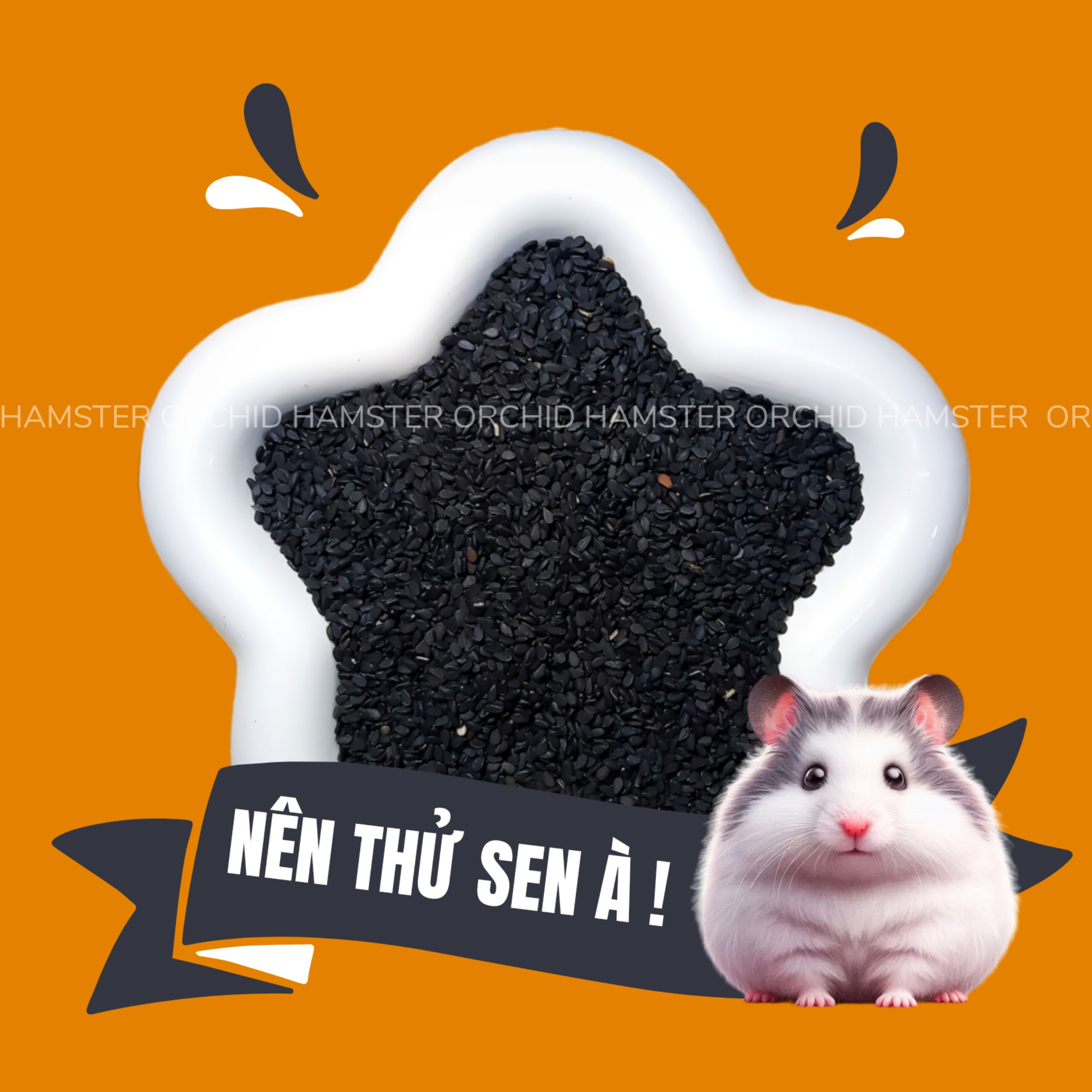 Mè Đen Dưỡng Lông Hamster Hỗ Trợ Đường Tiêu Hoá Sóc/Hamster/Nhím Và Thú Nhỏ