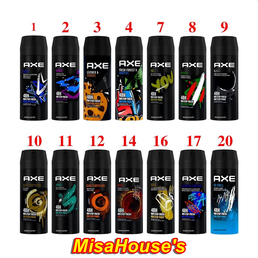 Bộ 3 Xịt Khử Mùi Toàn Thân Cho Nam AXE Body Spray - 150ml x 3 ( MÙI NGẪU NHIÊN)