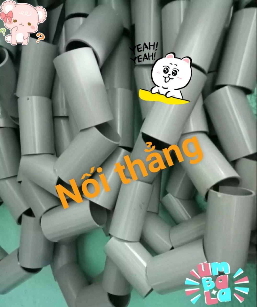 Nối Thẳng Nhựa PVC- Bình Minh Phi 21mm, 27mm, 34mm, 42mm,49mm,60mm- Đơn giá / 1 cái