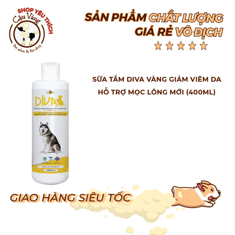 Sữa tắm DIVA giảm rụng lông cho chó mèo 400ml