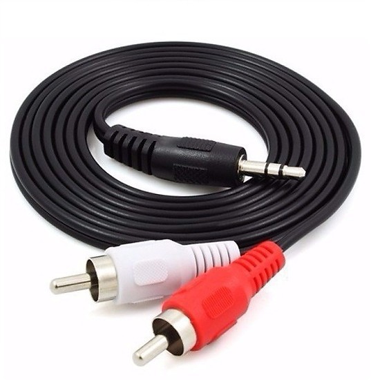 Cáp nối dài dây loa av 3.5 ra 2 đầu bông sen 1.5m