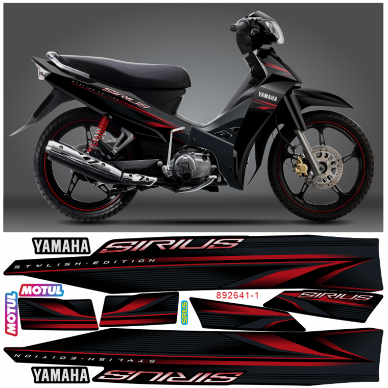 Tem Rời SIRIUS 110cc 50cc mẫu zin 892641 (Tem Chế 3 Lớp Chống Phai Màu)